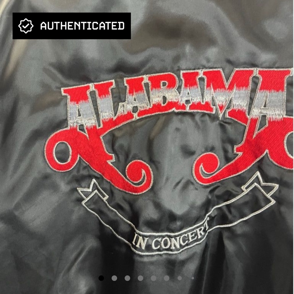 Vintage Alabama Band Tour Jacket – “In Concert” Satin Bomber – Sportsmaster USA